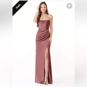 Mermaid Pleated Floor Length Dress